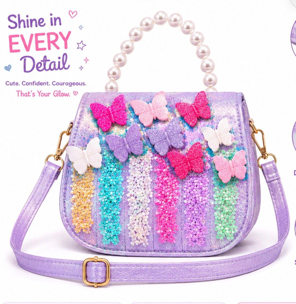 ROBO GIRLS  Butterfly  Glow Handbag