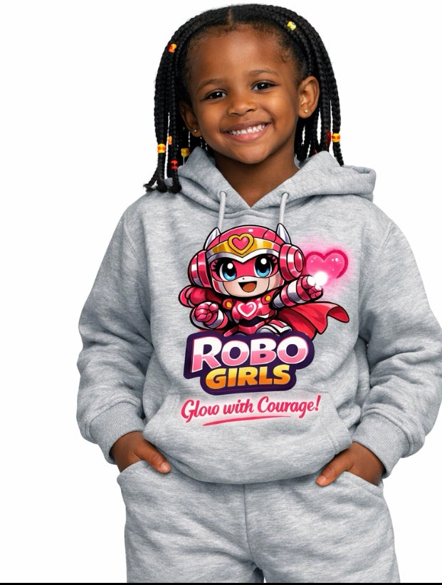 ROBO GIRLS Grey Tracksuits for Girls South Africa

Cotton blend tracksuit with empowerment slogan

Inclusive girls fashion grey tracksuit – ROBO GIRLS brand