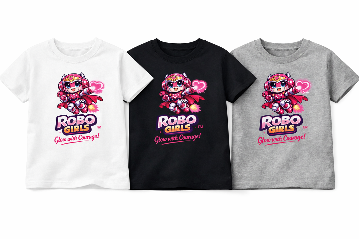 ROBO  Girls 3-Pack Empowerment Tees South Africa.
-Glow with Courage empowerment T‑shirt for girls

-Reach for the Stars cotton tee – ROBO GIRLS

-Courage Never Fades girls fashion T‑shirt